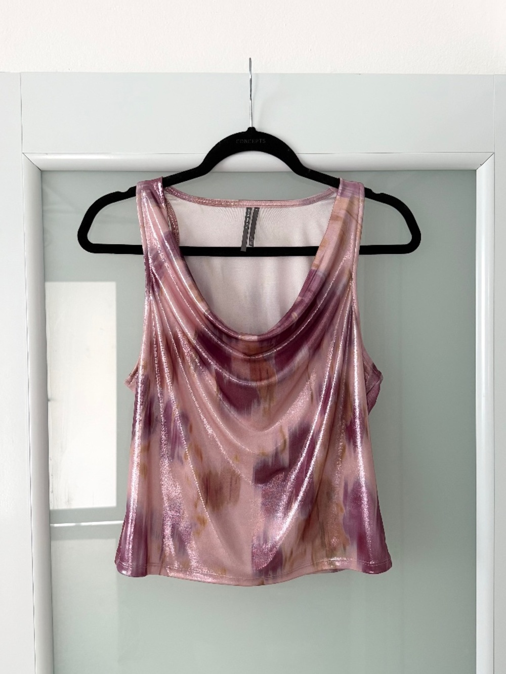 Anthropologie Metallic Shimmer Cami
